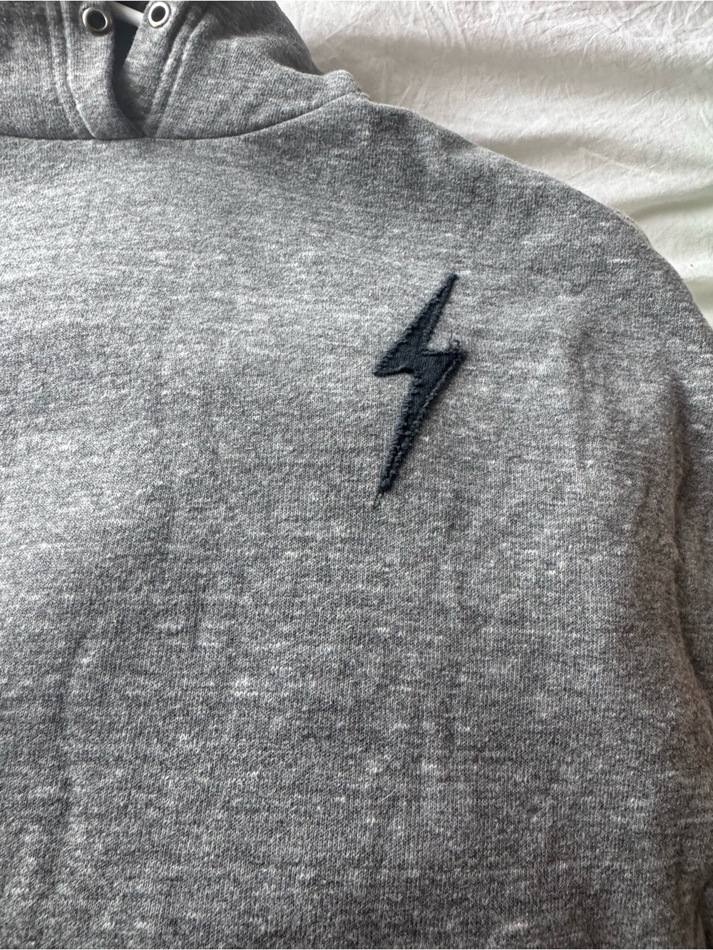 Aviator Nation Gray Hoodie with Lightning Logo - Picture 4 of 4